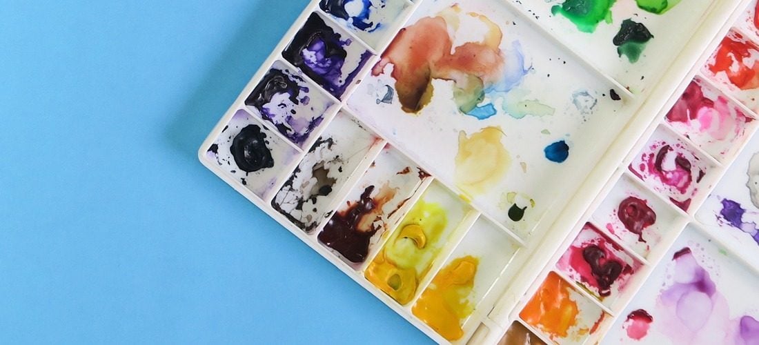 Poster Color Mixing Tray, Watercolor Mixing Tray, Plastic Palette, Large  Medium Small Size White Color