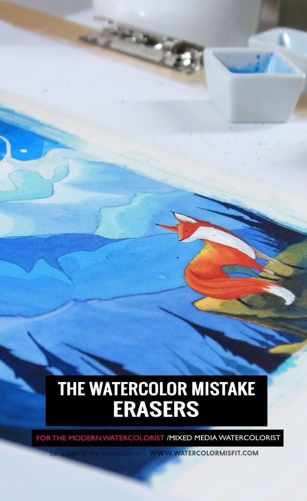 THE WATERCOLOR MISTAKE ERASERS – ACRYLIC & GOUACHE PAINT 