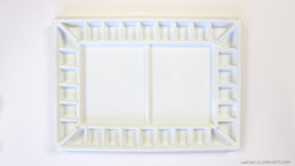 Large White Ceramic Palette